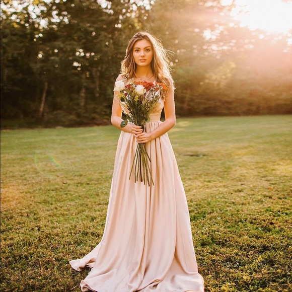 Free People Dresses & Skirts - Free People Champagne Maxi Dress